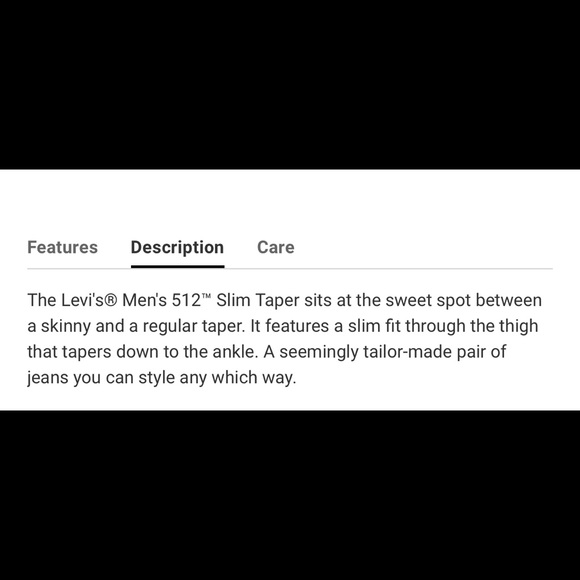 NWT Levi’s 512 Slim Taper Jeans Men’s 30/30 - Picture 7 of 7